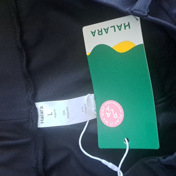 LARGE    HALARA WIDE LEG LACE HEM WORK PANTS - Picture 11 of 11